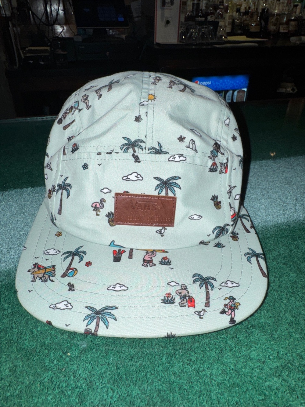 Vans Mint Tropical Palm Five-Panel Cap